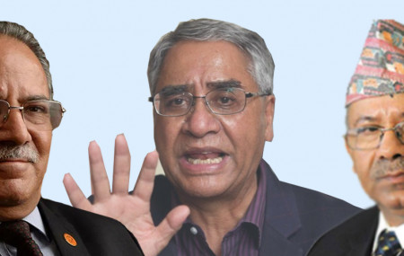 Dahal, Nepal meet Deuba at Budhanilkantha