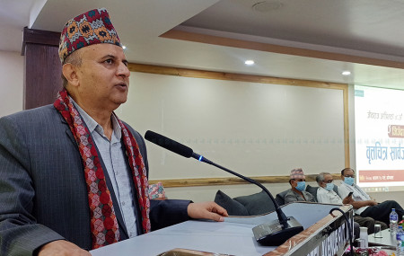 Country is facing political crisis due to opportunism, instability and ambition of Dahal: Pokharel