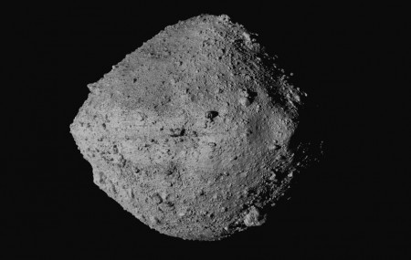 This undated image made available by NASA shows the asteroid Bennu from the OSIRIS-REx spacecraft.