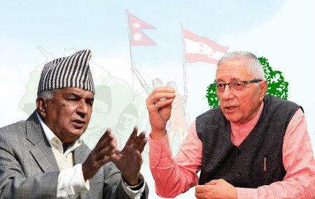 Paudel (l) and Koirala