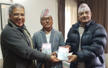 (From l) Mishra, Lingden and Rana. Photo Courtesy: Mishra/Twitter