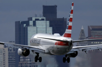An American Airlines plane lands at Logan International Airport, Thursday, Jan. 26, 2023, in Boston.  AP/RSS Photo