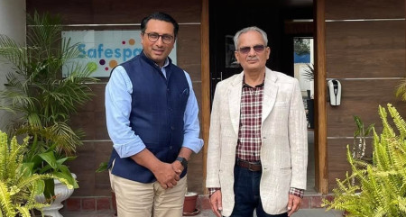 Wagle (L) and Bhattarai