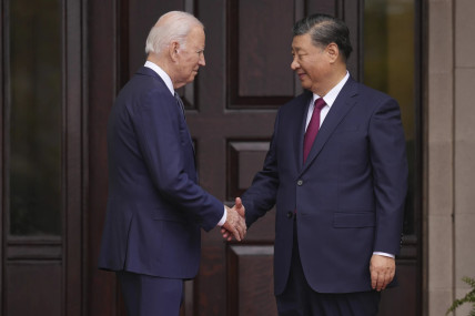 President Joe Biden greets China’s President President Xi Jinping at the Filoli Estate in Woodside, California, Wednesday, Nov, 15, 2023, on the sidelines of the Asia-Pacific Economic Cooperative conference. (AP/RSS Photo)