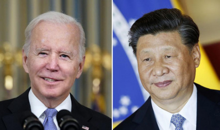 Biden (l) and Xi.