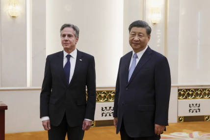 U.S. Secretary of State Antony Blinken meets with Chinese President Xi Jinping in the Great Hall of the People in Beijing, China, Monday, June 19, 2023. AP/RSS Photo