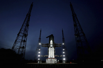 In this photo released by the Indian Space Research Organisation (ISRO), Indian spacecraft Chandrayaan-3, the word for “moon craft” in Sanskrit, stands in preparation for its launch in Sriharikota, India. (AP/RSS Photo)