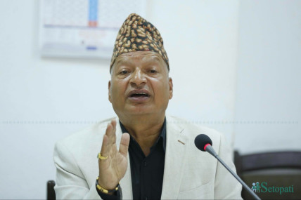 Former Deputy Inspector General Chhabi Lal Joshi (Photos: Nabin Babu Gurung/Setopati)