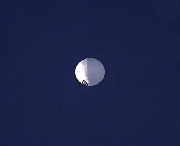 A high altitude balloon floats over Billings, Montana, on Wednesday, Feb. 1, 2023. AP/RSS Photo