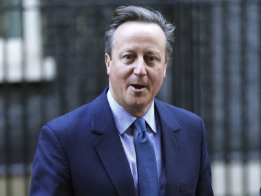 Britain’s former prime minister David Cameron leaves Downing Street, in London, Monday, Nov. 13, 2023. (AP/RSS Photo)