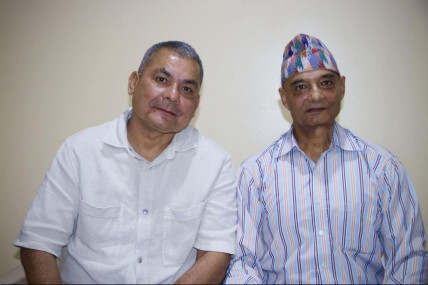 FILE - Durga Prasai (left) and Dhawal Shumsher Rana