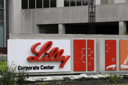 FILE - The Eli Lilly & Co. corporate headquarters are seen in Indianapolis on April 26, 2017.  AP/RSS Photo