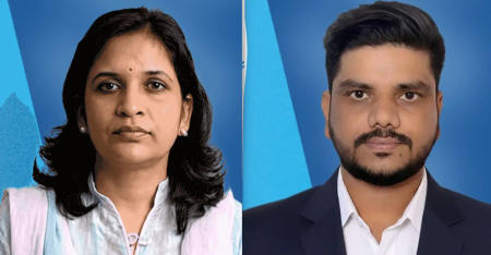 Gauri Kumari Yadav (left) and Ramji Yadav