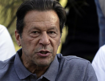 FILE - Former Pakistani Prime Minister Imran Khan speaks during a news conference in Islamabad on April 23, 2022. (AP/RSS Photo)