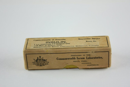 In the 1920s, insulin became the mass-produced treatment for millions suffering a disease that until then had no effective remedy. In the 1920s, insulin became the mass-produced treatment for millions suffering a disease that until then had no effective remedy. Museums Victoria