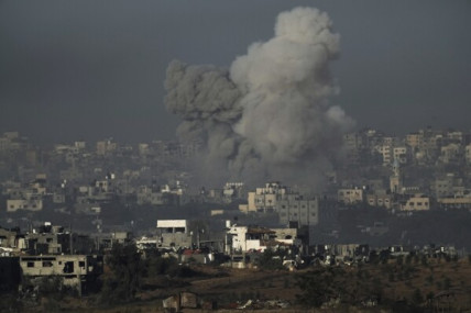 Smoke rises following an Israeli airstrike in the Gaza Strip, as seen from southern Israel, Wednesday, Nov. 22, 2023. AP/RSS Photo