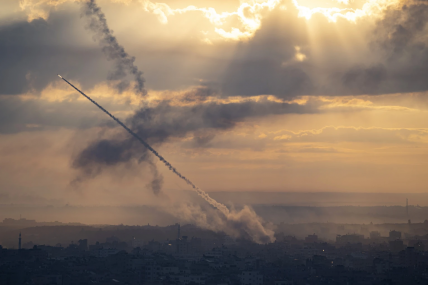 Rockets are fired toward Israel from Gaza. AP/RSS Photo
