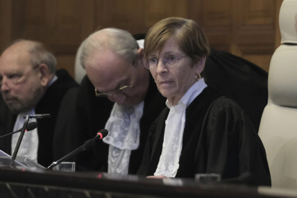 Presiding judge Joan Donoghue opens the session at the International Court of Justice, or World Court, in The Hague, Netherlands, Friday, Jan. 26, 2024. (AP/RSS Photo)