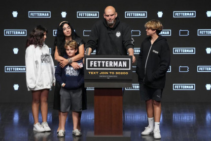 Pennsylvania Lt. Gov. John Fetterman, Democratic candidate for U.S. Senate from Pennsylvania, addresses supporters at an election night party in Pittsburgh, Wednesday, Nov 9, 2022. (AP/RSS Photo)