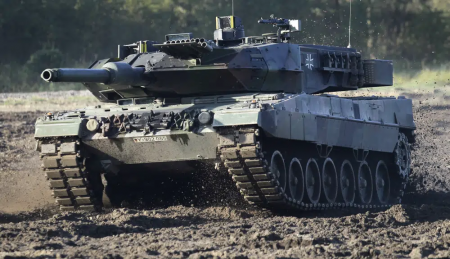 FILE - A Leopard 2 tank is pictured during a demonstration event held for the media by the German Bundeswehr in Munster near Hannover, Germany, Wednesday, Sept. 28, 2011.  AP/RSS Photo