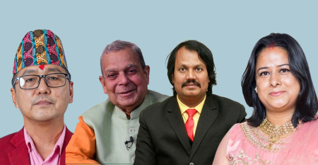 (From L) Chairs of RPP, LSP, Janamat and Nagarik Unmukti.