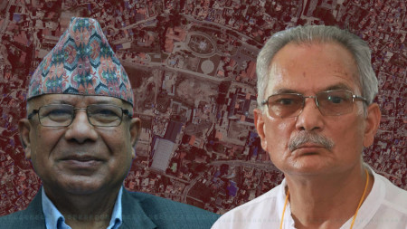 Nepal (l) and Bhattarai