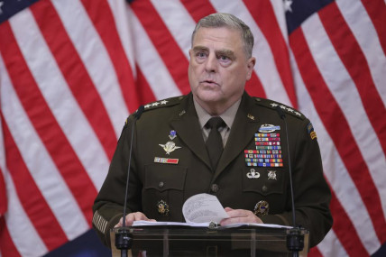 FILE - Chairman of the Joint Chiefs of Staff Gen. Mark Milley speaks during a media conference after a meeting of NATO defense ministers at NATO headquarters in Brussels, Oct. 12, 2022.  AP/RSS Photo