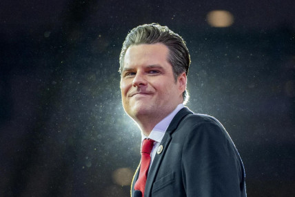 FILE - Rep. Matt Gaetz, R-Fla., departs after speaking during the Conservative Political Action Conference, CPAC 2024, at the National Harbor, in Oxon Hill, Md., Feb. 23, 2024. (AP Photo)