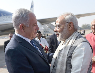 Narendra Modi (right) receives Benjamin Netanyahu at Gujarat in 2018. India's relations with Israel have strengthened since Modi became PM in 2014. Photo: Indian Prime Minister's office