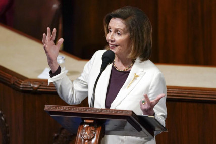 House Speaker Nancy Pelosi of Calif., speaks on the House floor at the Capitol in Washington Thursday, Nov. 17, 2022. AP/RSS Photo