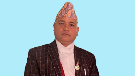 FILE - Nepali Congress Gandaki Chief Whip Nanda Prasad Neupane