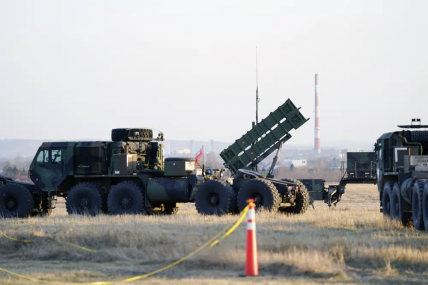 FILE - Patriot missiles are seen at the Rzeszow-Jasionka Airport, March 25, 2022, in Jasionka, Poland.  AP/RSS Photo