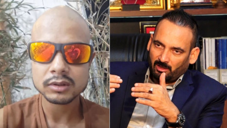 Prakash Pathak (left) and Pradeep Adhikari