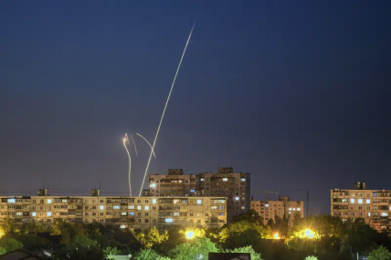 Russian rockets are launched against Ukraine from Russia's Belgorod region, seen from Kharkiv, Ukraine, late Sunday, June 4, 2023. AP/RSS Photo