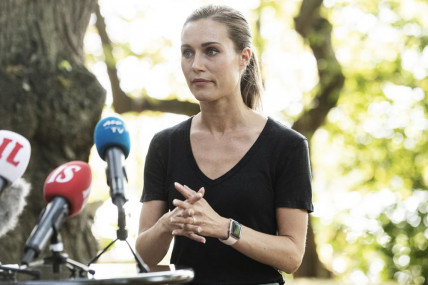 Prime minister of Finland Sanna Marin holds a press conference in Helsinki, Finland, Aug. 19, 2022. AP/RSS Photo