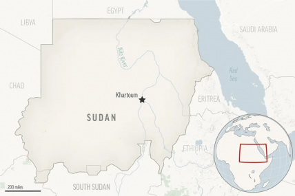 This is a locator map for Sudan with its capital, Khartoum. AP/RSS Photo