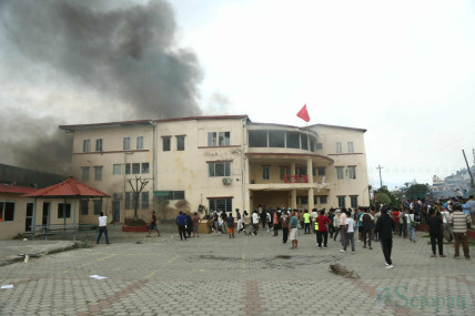 UML central office in Chyasal also set on fire