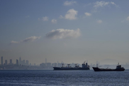 Cargo ships anchored in the Marmara Sea await to cross the Bosphorus Straits in Istanbul, Turkey, Tuesday, Nov. 1, 2022.  AP/RSS Photo