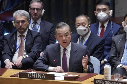 China's Foreign Minister Wang Yi speaks during a high level Security Council meeting on the situation in Ukraine, Thursday, Sept. 22, 2022, at United Nations headquarters. AP/RSS Photo