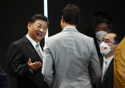 Canada Prime Minister Justin Trudeau talks with Chinese President Xi Jinping after taking part in the closing session at the G20 Leaders Summit in Bali, Indonesia on Wednesday, Nov. 16, 2022. AP/RSS Photo