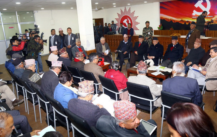 File photo of CPN standing committee meeting in January.