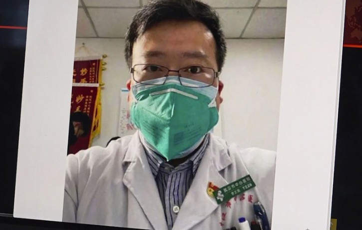This image from video, shows a selfie of Dr. Li Wenliang. The Chinese doctor who got in trouble with authorities in the communist country for sounding an early warning about the coronavirus o