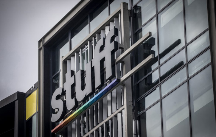The offices of Stuff media company are seen in Auckland, New Zealand, Monday, May 11, 2020.