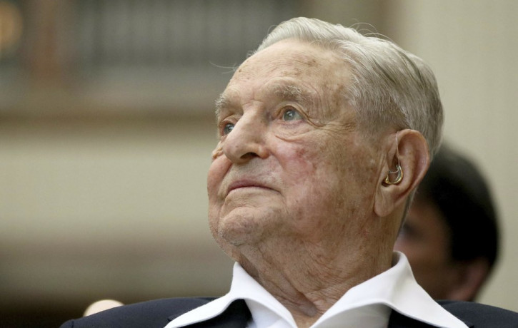 In this June 21, 2019, file photo, George Soros, Founder and Chairman of the Open Society Foundations, looks before the Joseph A. Schumpeter award ceremony in Vienna, Austria.