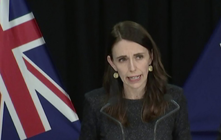In this image from a video, New Zealand Prime Minister Jacinda Ardern speaks at a news conference in Wellington, New Zealand Tuesday, Aug. 11, 2020.