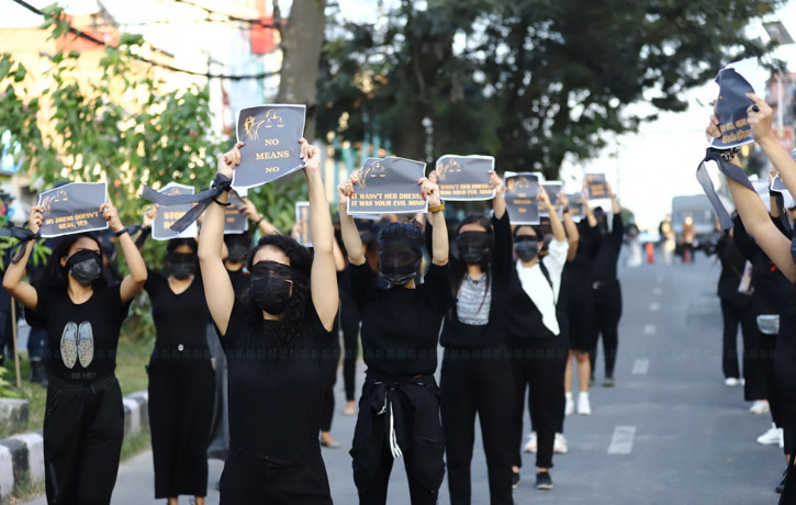 File photo of protest against rape