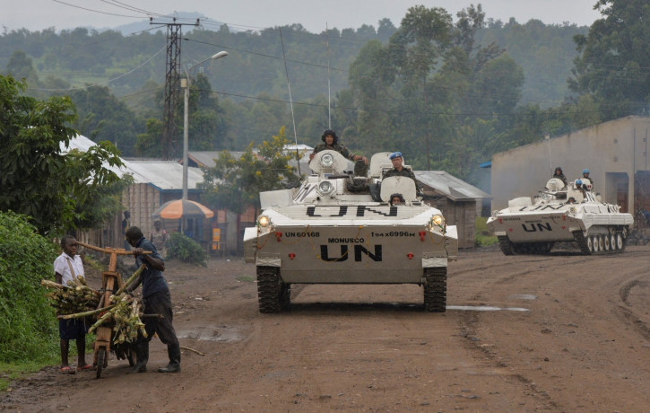 File photo of UN peacekeepers on patrol in Congo.