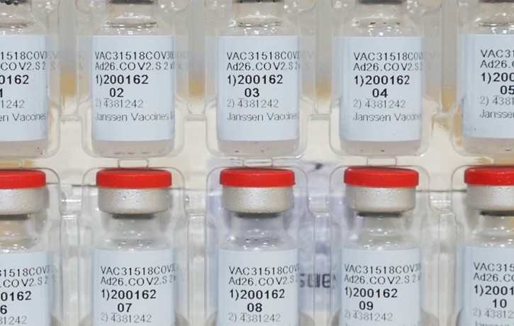 This Dec. 2, 2020 photo provided by Johnson & Johnson shows vials of the Janssen COVID-19 vaccine in the United States.