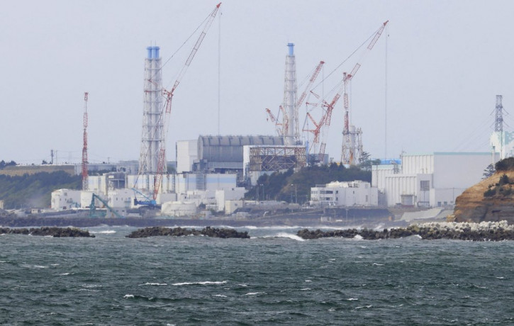 Fukushima Daiichi nuclear power plant is seen from Namie town, Fukushima prefecture, north of Tokyo, Tuesday, April 13, 2021.