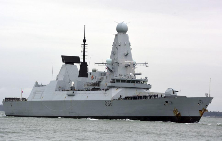 This March 20, 2020 file photo shows HMS Defender in Portsmouth, England.